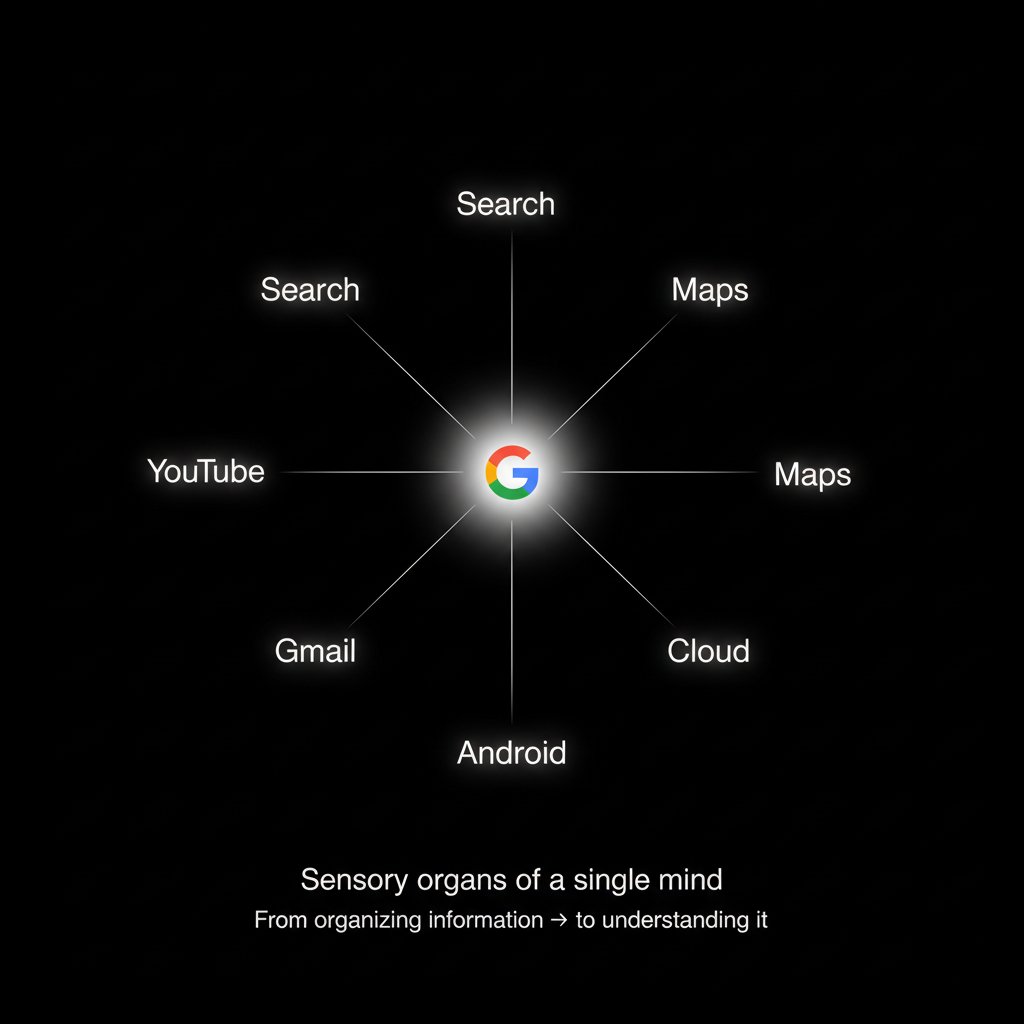 Tapasxmp's tweet photo. Excited to share a thought:
Google will be the most valuable company in the world.
Period.

Not because of “search,” but because it’s evolving into something deeper, an organism of intelligence.

Let me explain 👇 https://t.co/E9DXXLTGgb