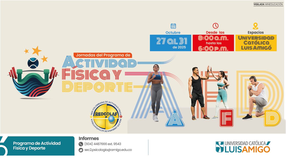 💪 ¡Viví el movimiento en las Jornadas del Programa de Actividad Física y Deporte!

Entrenamientos, talleres, retos y experiencias para activar cuerpo y mente durante toda una semana dedicada al bienestar y al deporte.

 #ULuisAmigó