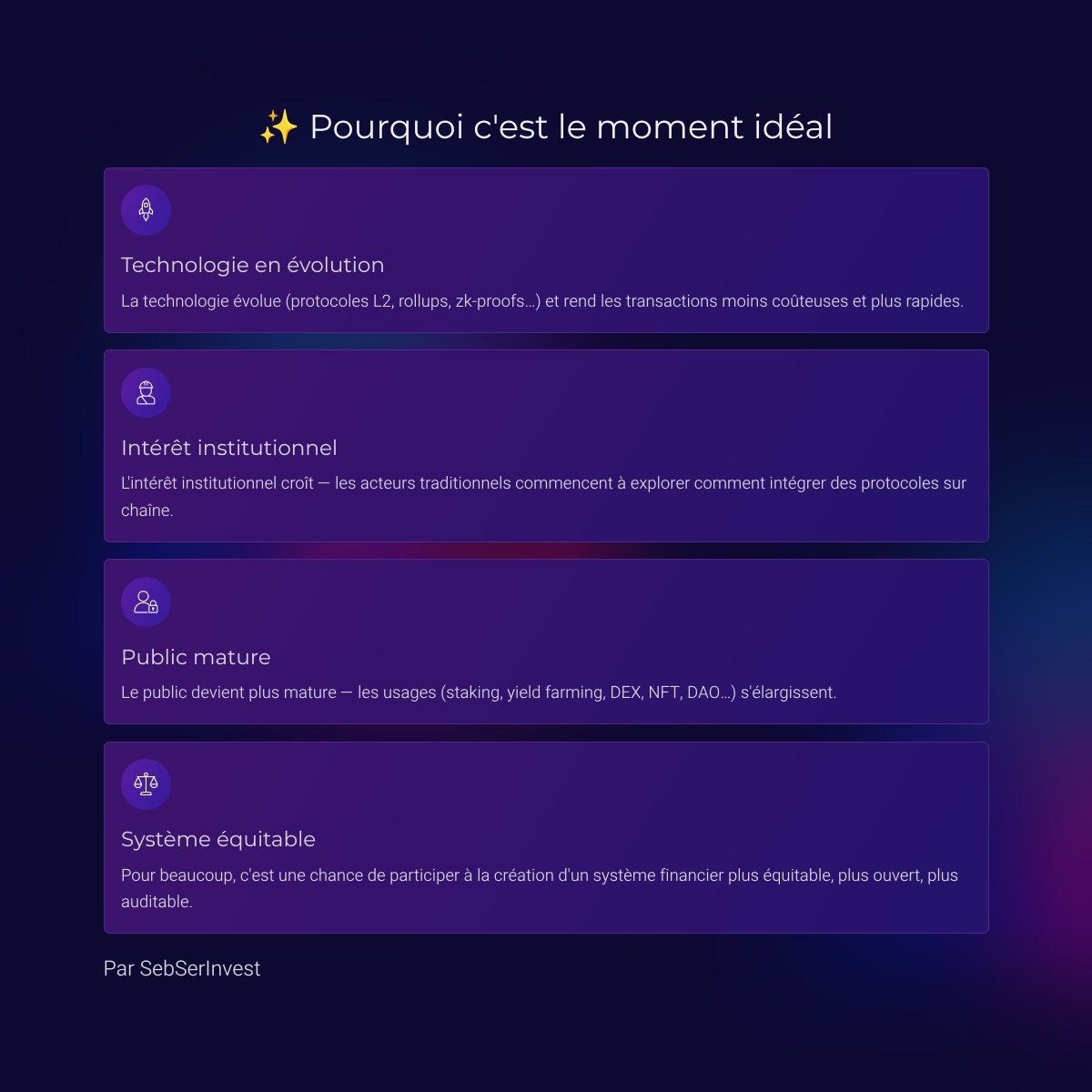 SebSerInvest's tweet image. 📎 Découvre toutes mes ressources et mes liens ici :

🔗 linktr.ee/SebSerInvest

#Web3 #DeFi #Blockchain #FinanceDécentralisée #Crypto #Innovation #SmartContracts #FutureOfFinance #OpportunitésWeb3 #AdoptionCrypto #InvestirDansLeFutur #RevolutionFinanciere #BlockchainRevolution