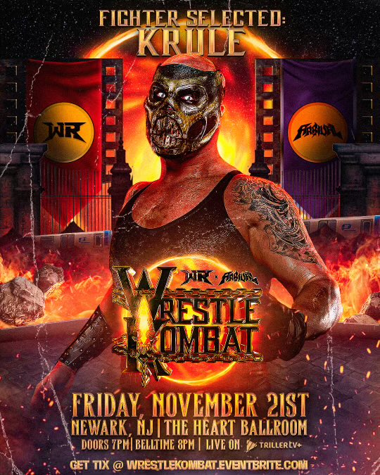 PWRevolver's tweet image. [BREAKING]

*Signed to Jersey*

“The Atrocity” Krule!

REVOLVERxARRIVAL
11.21.25
Heart Ballroom
LIVE on @Triller_TV+

🎟️ WrestleKombat.eventbrite.com