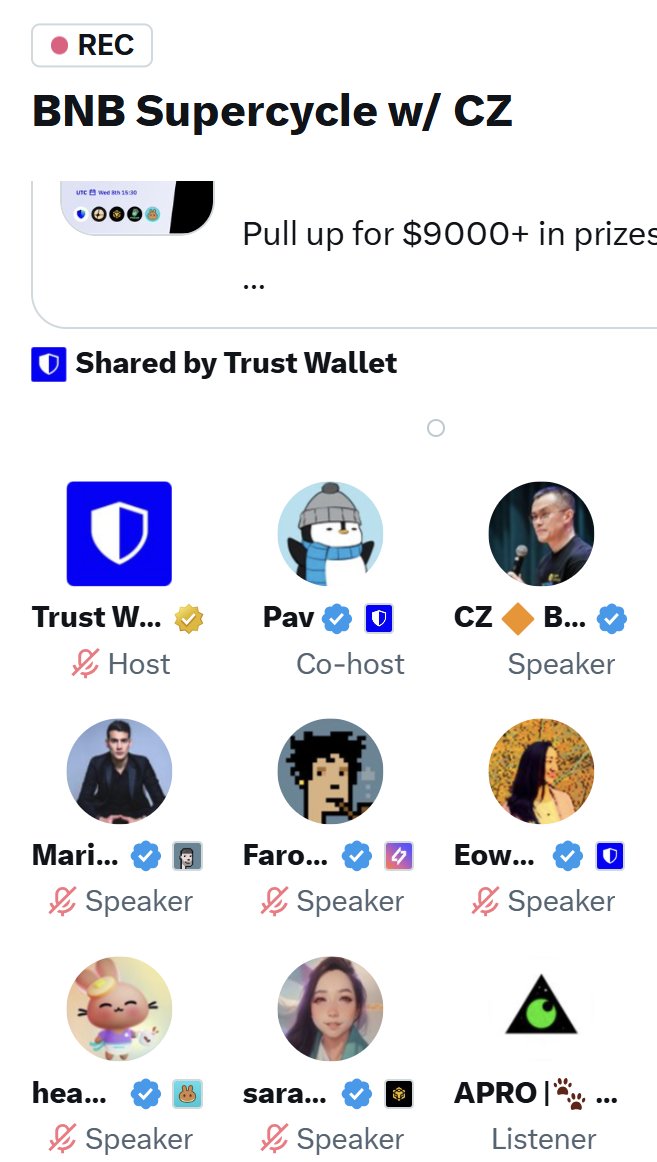 APRO_Oracle's tweet image. All ears are on the stories of building. 

Let’s keep pushing, keep grinding, and keep building. 
@cz_binance @BNBCHAIN @heyibinance