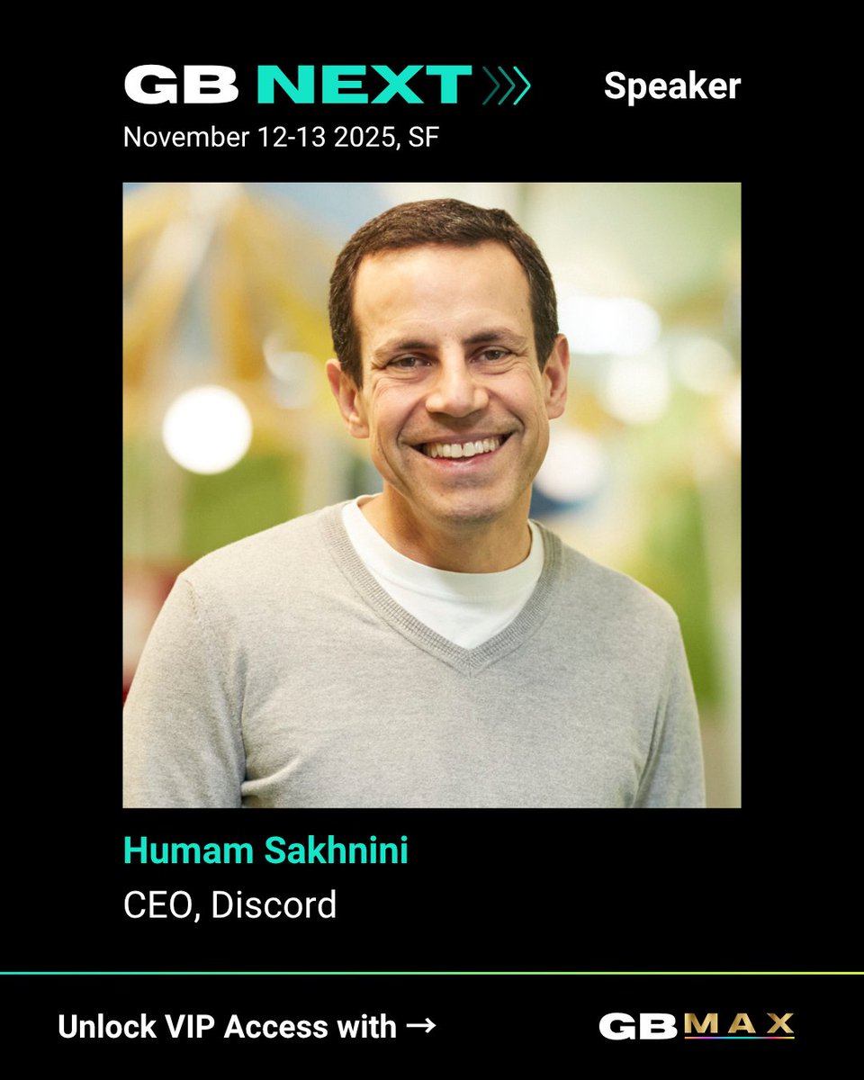 Building the Future of Connection. Humam Sakhnini, CEO of @Discord, joins  #GamesBeatNext as a featured speaker. A leader shaping how millions  connect, Sakhnini brings insights on leading + innovating at the heart