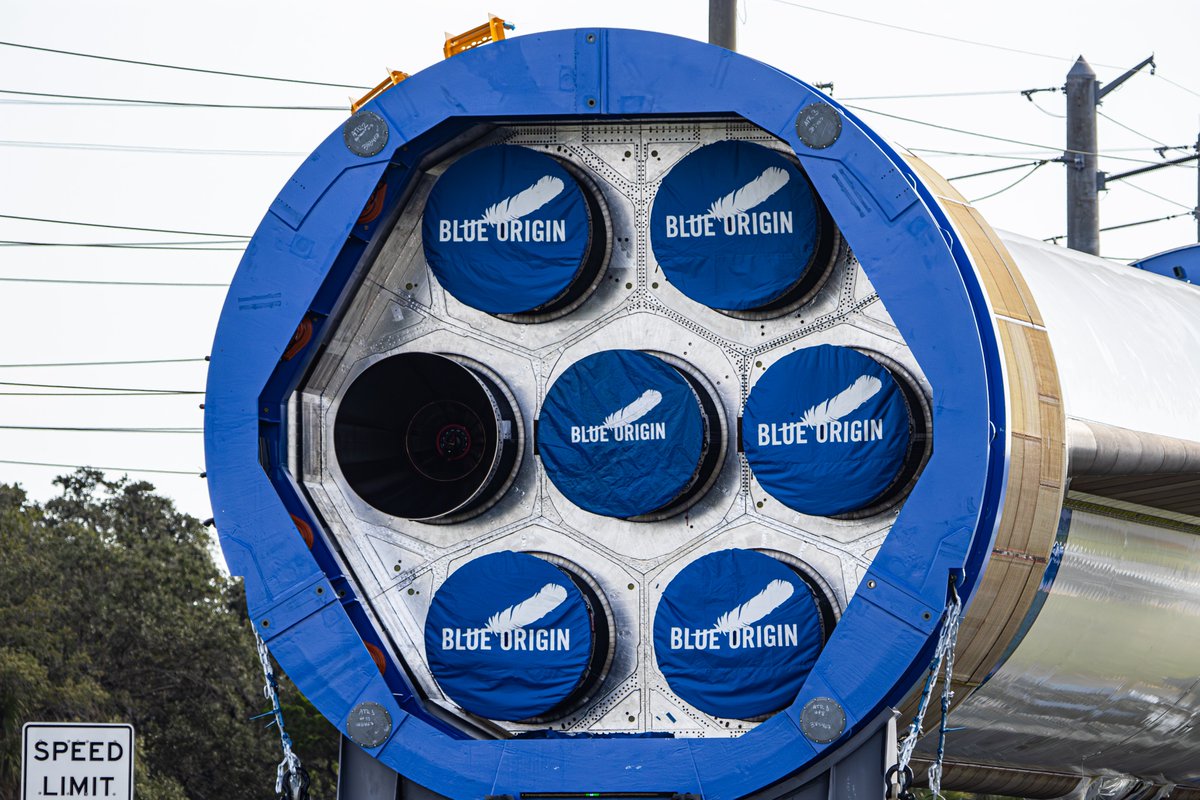 Here's my pictures from today's rollout of "Never Tell Me The Odds" <a href="/blueorigin/">Blue Origin</a>'s New Glenn second flight booster.