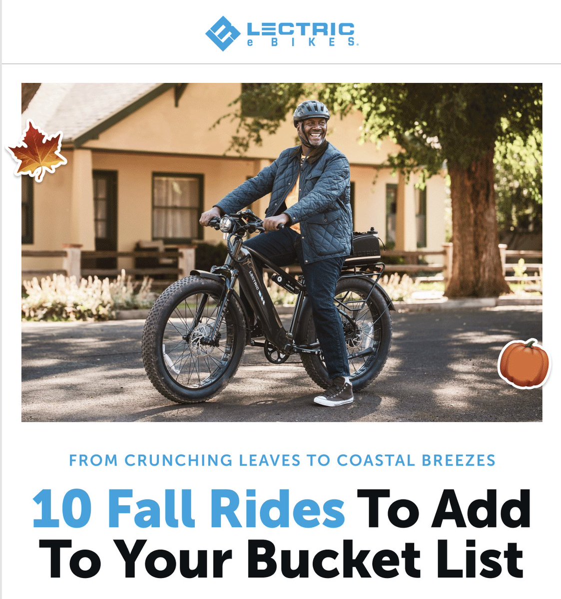 lectricebikes's tweet image. Fall is the perfect season to check off routes off your riding bucket list!🍂 

We’ve listed 10 of America’s most scenic rides, from New England’s fiery foliage to the red rocks of the Southwest, that are begging to be explored this season.🤩 
lectricebikes.com/blogs/blog/10-…