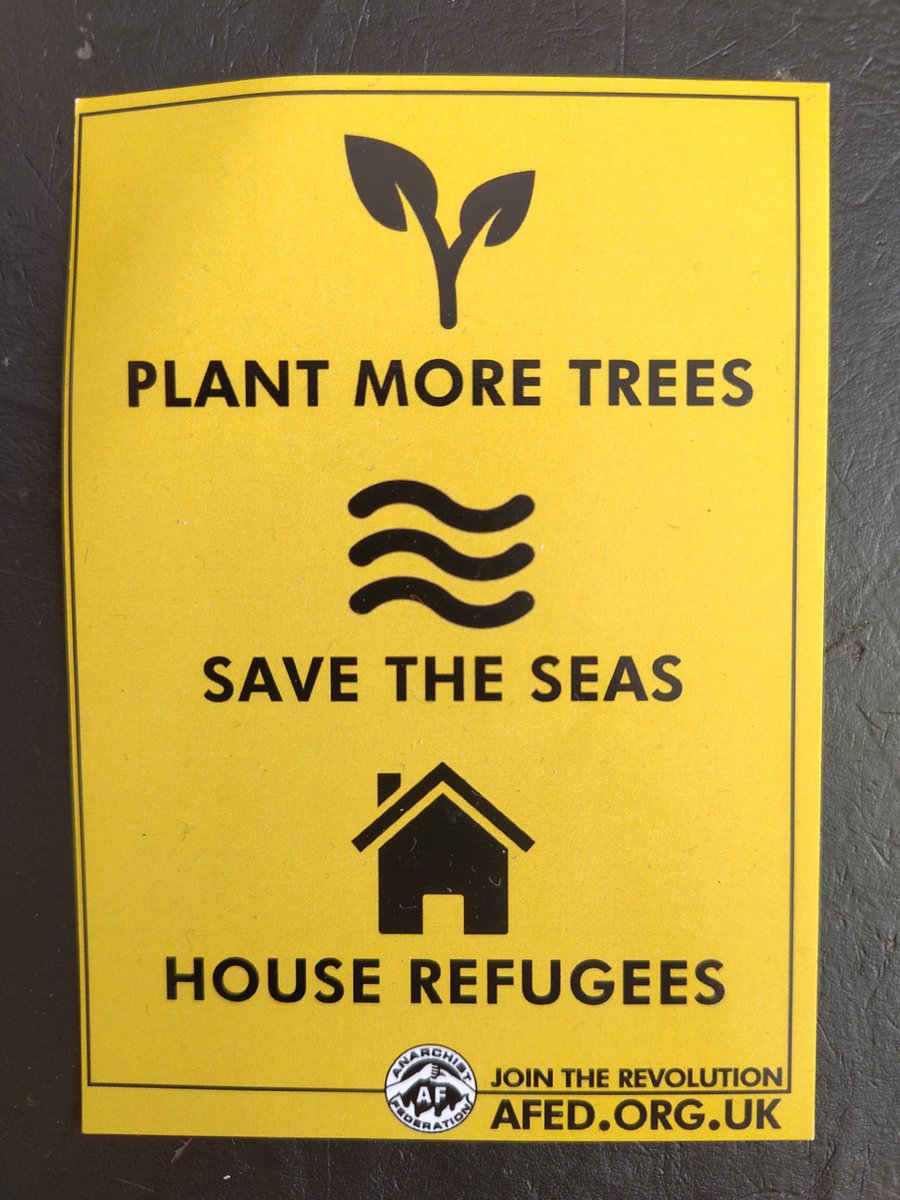 AnarchistFed's tweet photo. Nice to see the stickers we give away out in the wild 

Baffling that apparently someone out there really hates the idea of planting trees though. https://t.co/oPueIs45AA