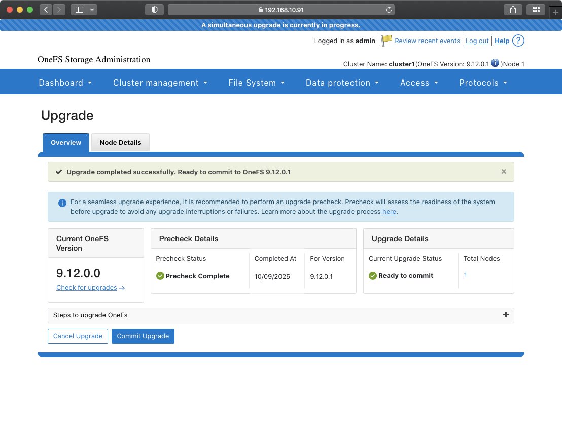 nakapyon's tweet image. Dell Technologies社のストレージで #PowerScale と言うNASがあるが、動作検証でOneFS Simulator 9.12.0.0を導入し、10/6出たばかりの9.12.0.1にアップデートしてみた。問題なく完了した。このストレージについて調べてみると、アニメ製作会社さんで結構使われているみたい。世間は狭いものだ。