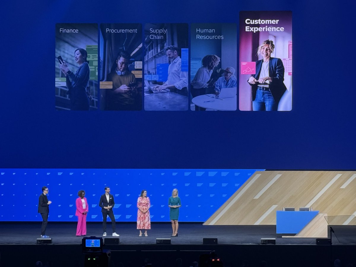 SAP’s COO Sebastian Steinhaeuser alongside the CMOs from each of the <a href="/SAP/">SAP</a> pillars showing the suite-first approach. 

#CIO #AI #SAPConnect #CMO #CX #HCM