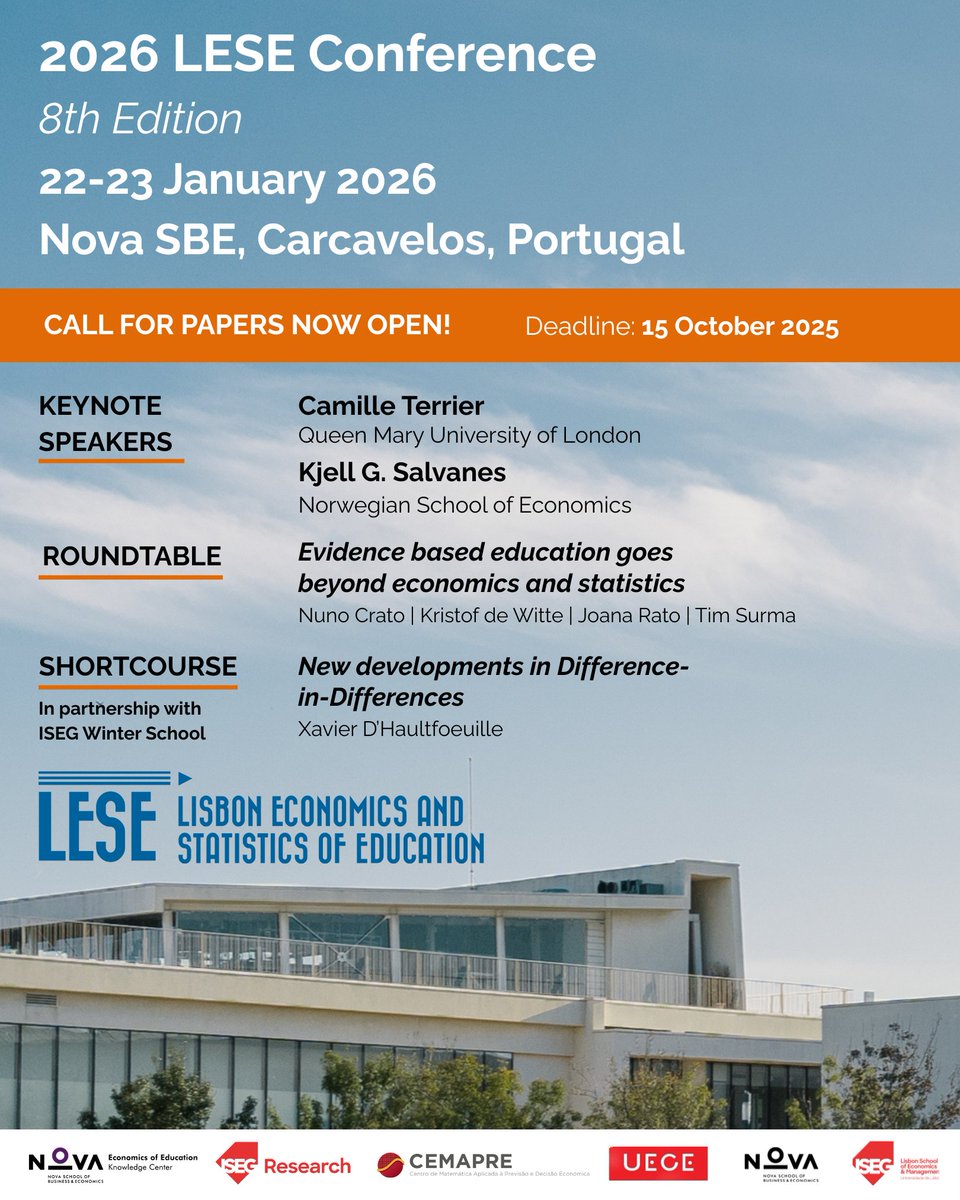 Nova SBE Economics of Education Knowledge Center tweet media