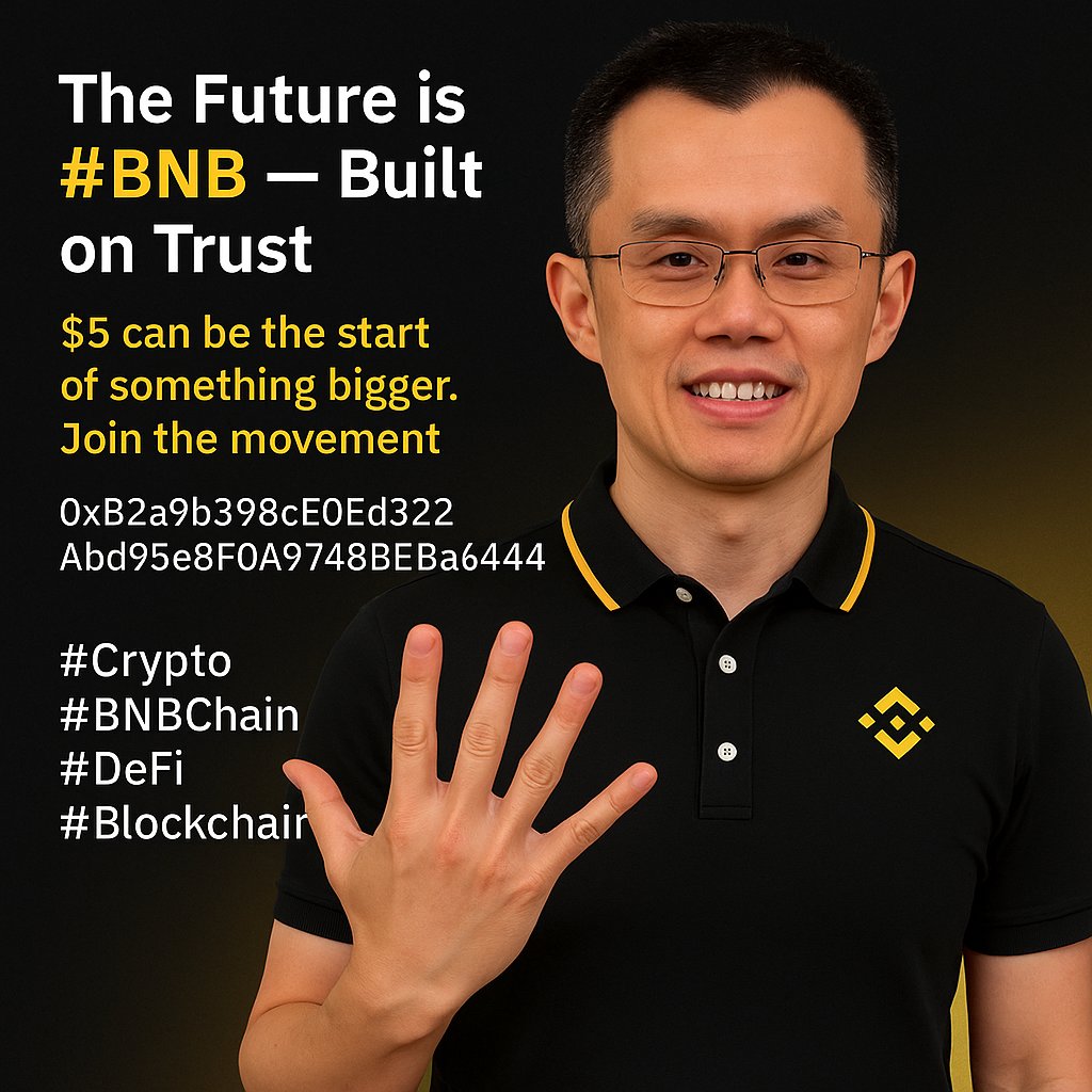 stsepanishyn's tweet photo. 🚀 The Future is #BNB — Built on Trust 💛
$5 can be the start of something bigger.
Join the movement.
🔗 0xB2a9b398cE0Ed322Abd95e8F0A9748BEBa5E4444
#Crypto #BNBChain #DeFi #Blockchain

@5onbsc https://t.co/Y8qYmGwyb2