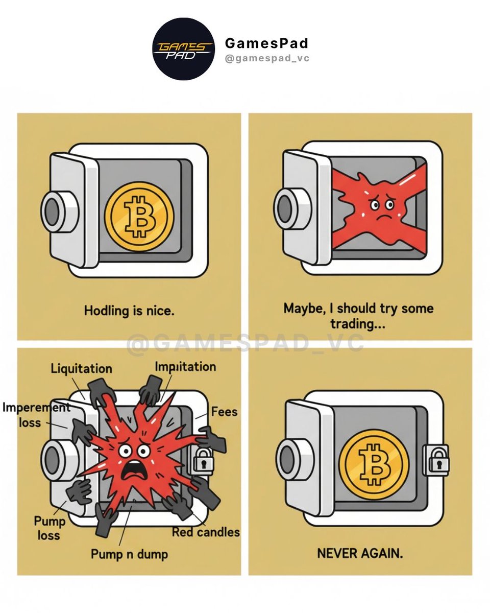 gamespad_vc's tweet photo. Hodling wins every time—trading taught me a hard lesson!  #HodlLife https://t.co/99iktSlDc8