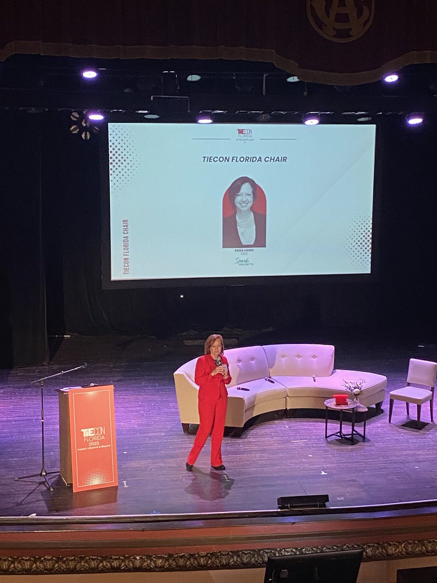 CEO <a href="/SaraHand/">Sara Hand</a> makes some introductions today at <a href="/TIETAMPABAY/">TiE Tampa Bay</a> Conference.