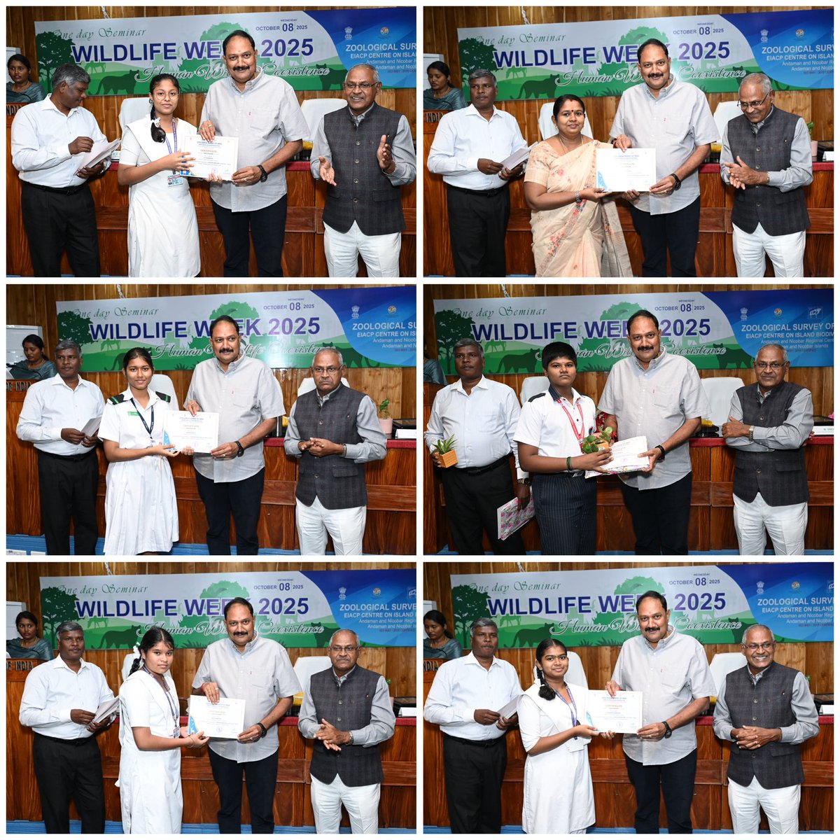 Honoured to be the Guest of Honour at the Valedictory Function of Wildlife Week 2025 at the Zoological Survey of India. Distributed participation certificates and shared thoughts on Wildlife Conservation and Human–Wildlife Coexistence. 
<a href="/26a3a840eb2e428/">Dr C Sivaperuman</a> 

#WildlifeWeek2025 
#AATO