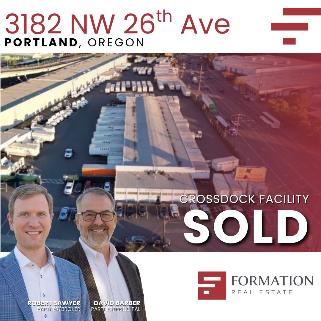 formationtx's tweet photo. After earlier local partnerships didn’t gain traction, trustees called in @FormationTX. Partners Robert Sawyer and David Barber clarified what was possible and got the deal done - 4.93 acres in Portland’s NW Industrial District.

#Portland #CRE #IndustrialRealEstate #FormationRealEstate #FormationTX
