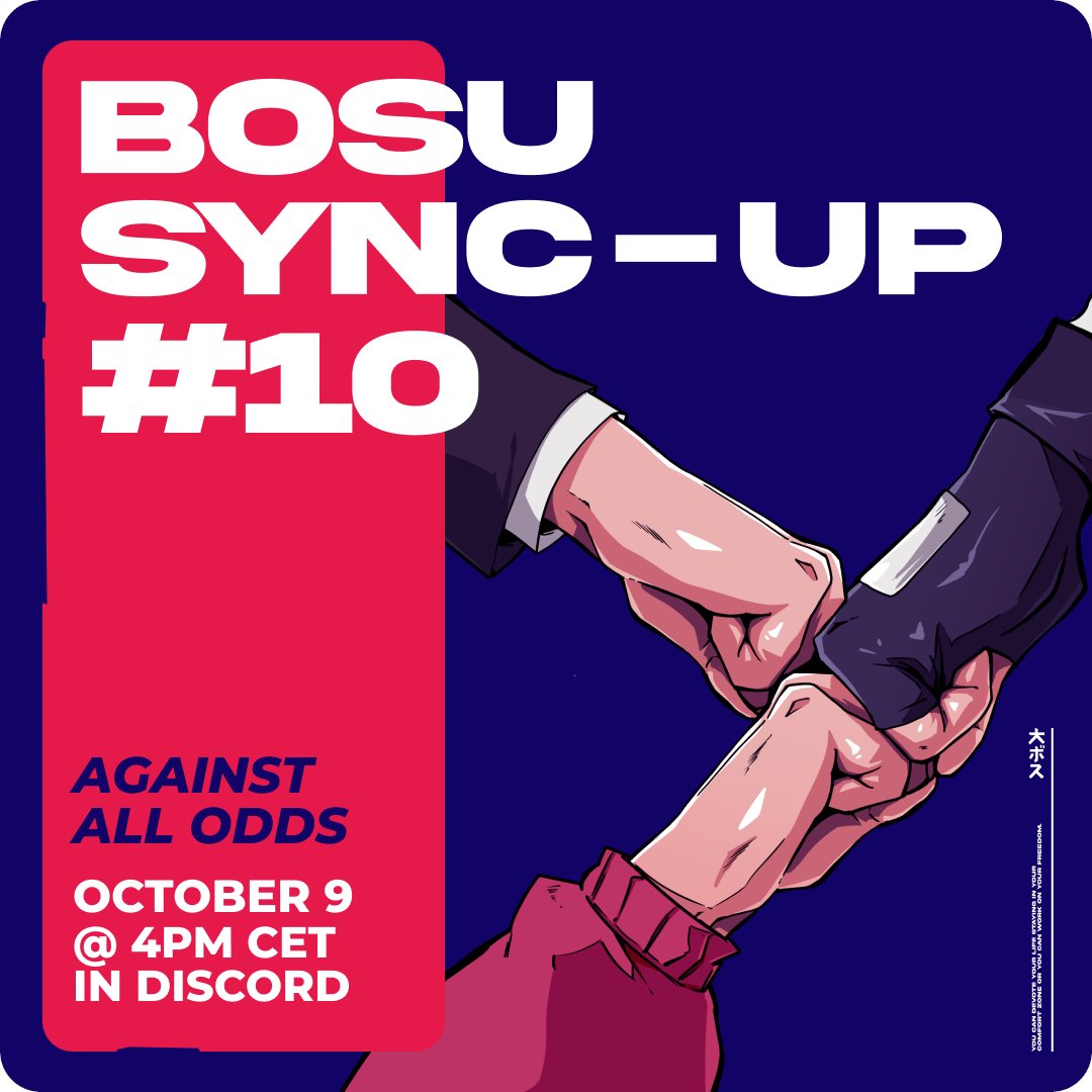 finalbosuX's tweet image. BOSU SYNC-UP #10.      

Don’t forget to set your reminders in Discord!