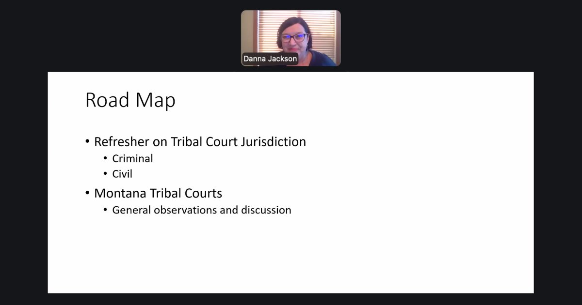 StateBarMT's tweet photo. Thank you, Myshell Lyday (Moderator) and Danna Jackson (Presenter) for presenting on Tribal Law for last week's Citizens' Law School!

There are still 7 sessions left &amp; tonight's topic is "Montana Family Law and Dependent Neglect Issues". Register ➡️ https://t.co/Or5wajJJA9 https://t.co/UJIqnX8mbI