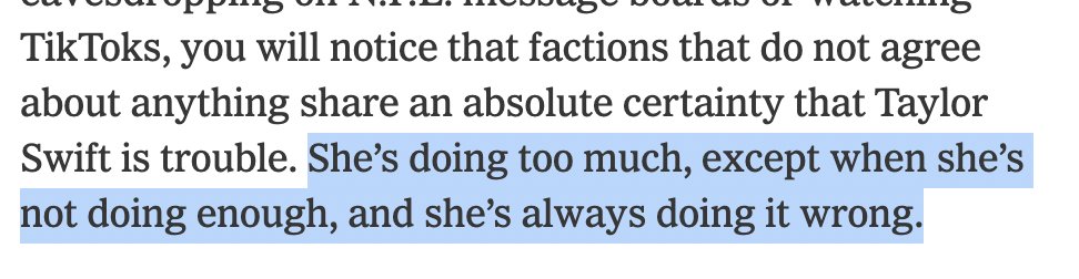 im not a huge swiftie by any means but this line perfectly sums up how everyone sounds when they talk about her