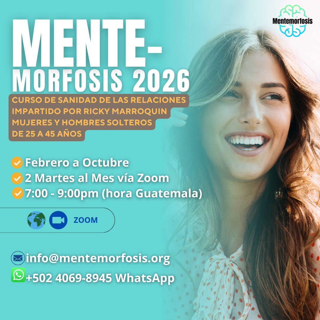 rickymarrolec's tweet image. Hoy abrimos oficialmente las inscripciones para Mentemorfosis 2026

Es el curso de sanidad del corazón y las relaciones que doy todos los años.
Yo doy personalmente TODAS las sesiones en vivo vía Zoom
Pueden inscribirse de todas partes del mundo, este año tuvimos estudiantes de…