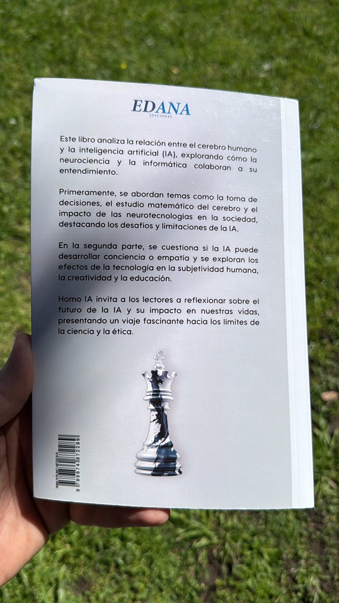 Recién lo empecé así que no tengo conclusiones del libro.

Mi primer comentario es que este libro no está en ninguna librería comercial y en su lugar hay libros de IA con predicciones y humo.

Brusco es doctor en medicina y en filosofía, neurólogo y psiquiatra, investigador del