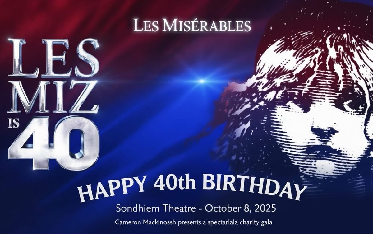 Wishing everyone <a href="/lesmisofficial/">Les Misérables</a> a very happy and blessed 40th Anniversary / Birthday Celebration tonight. This show has been a part of my life for over 25 years. That started from learning one song in college. Followed by a Masterclass / workshop, to singing numbers live in my