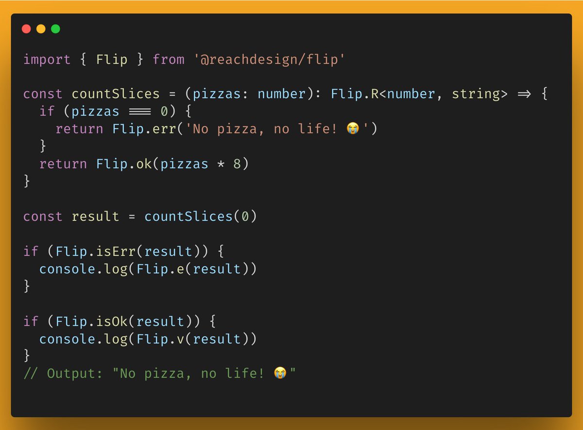 RaphaelNithin's tweet image. We released @reachdesign/flip — a TypeScript library for painless, fully type-safe, testable error handling. #TypeScript #ErrorHandling #OpenSource
Link:
npmjs.com/package/@reach…