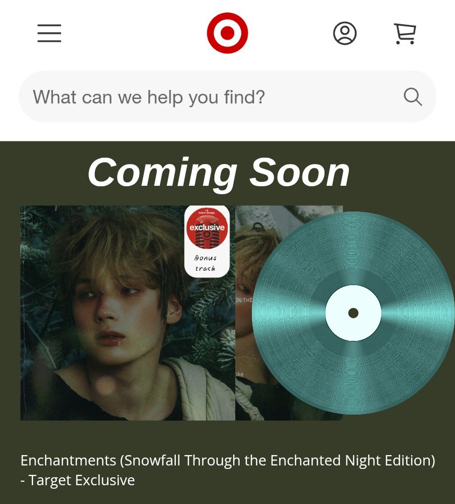 — A versão exclusiva de "Enchantments" para a Target está em destaque na página inicial do site da loja.