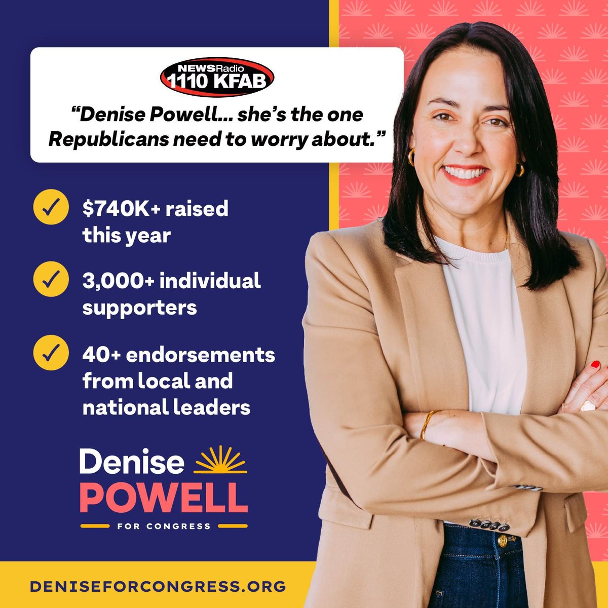 Excited to announce we raised $310,000 in Q3! Thank you to every person that has supported our campaign. We're building the movement to flip this seat in 2026, and we're just getting started. Onward!