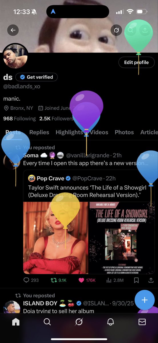 Balloons or whatever.