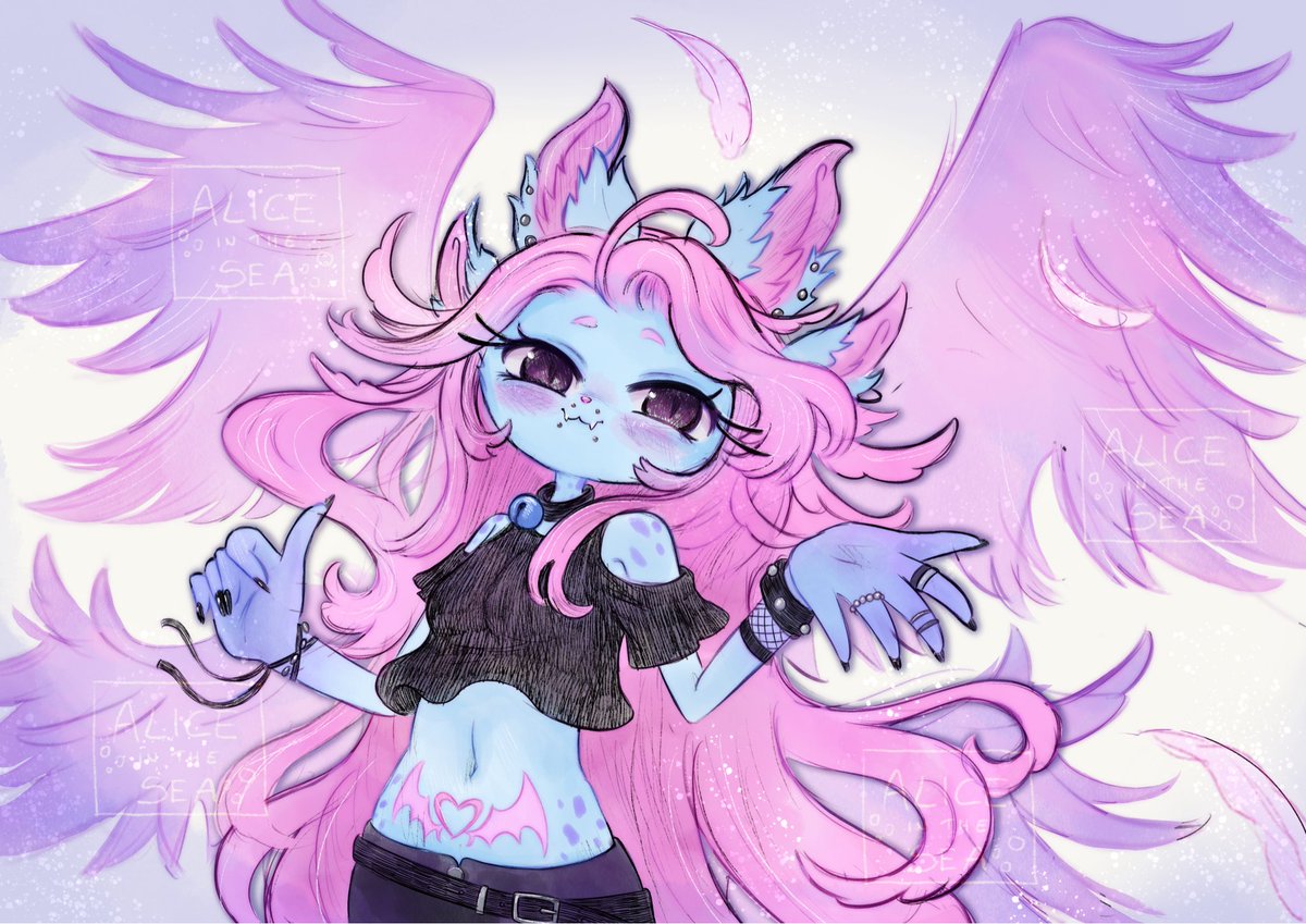 Art raffle prize part 1
For @/ZanTheKraken 🩵

It was supposed to be just a simple sketch but I couldn’t resist adding color

Love this character sm! ( ˶>˶˶<˶)

It’s my first time drawing tiny furry traits