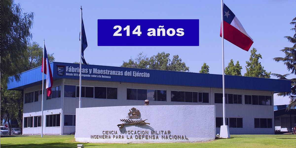 FAMAE: Doscientos catorce años contribuyendo a la ingeniería militar, industria y defensa del país.

Cónoce nuestra historia en famae.cl/historia-de-la…