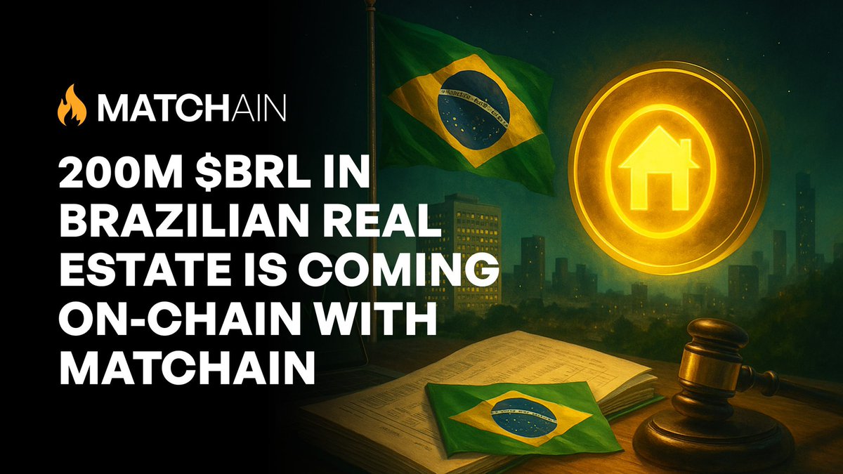 🇧🇷🏡 Matchain is bringing R$200M in Brazilian real estate on-chain!

We’re proud to announce our official entry into the Real-World Asset (RWA) market in Brazil, powered by our partnership with TechLaw and Schinzari Advogados.