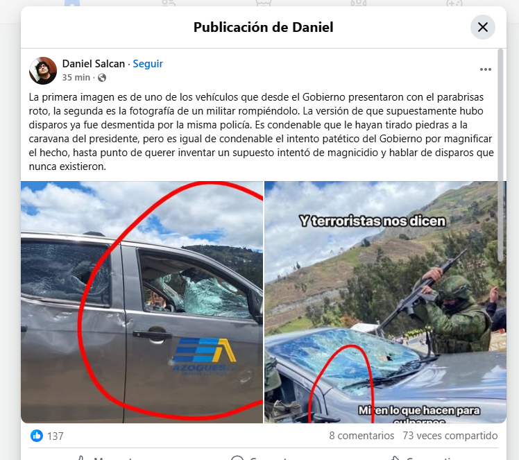 Eduradoblock's tweet photo. Sabrá este pedazo de artefacto que el militar está sacando el parabrisas paro poder conducir la camioneta? 
En serio estos borregos son lo mas estúpido que hay en el país. 
Den arrobando al borrego. https://t.co/RhK08zcm9f