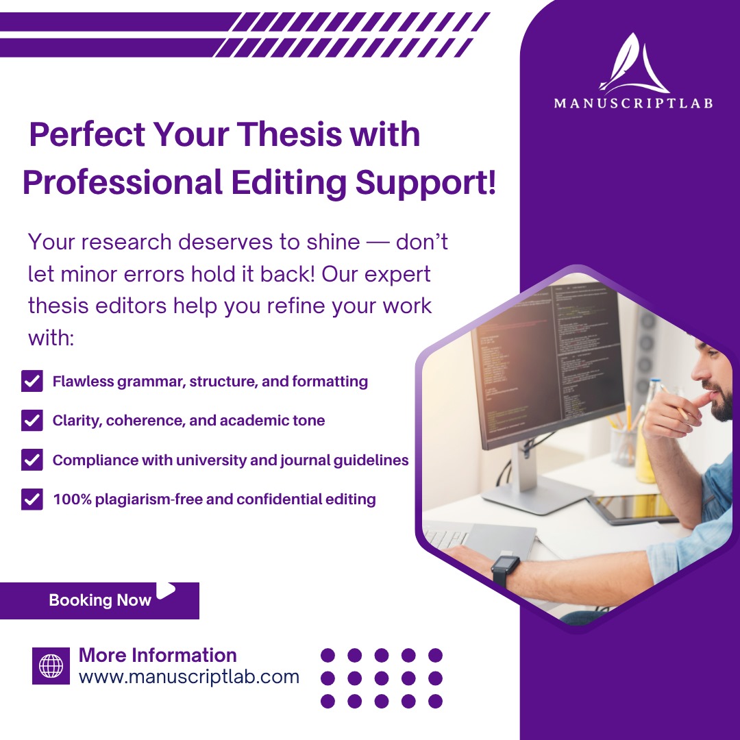 ManuscriptLab's tweet image. “Perfect Your Research”
Your ideas are brilliant — let your writing match them! 💡
#ThesisEditing #DissertationEditing #AcademicEditing #PhDLife #ResearchEditing #ThesisHelp #ProfessionalEditors #AcademicProofreading #EditingExperts #ResearchSuccess #PhDStudents #AcademicWriting