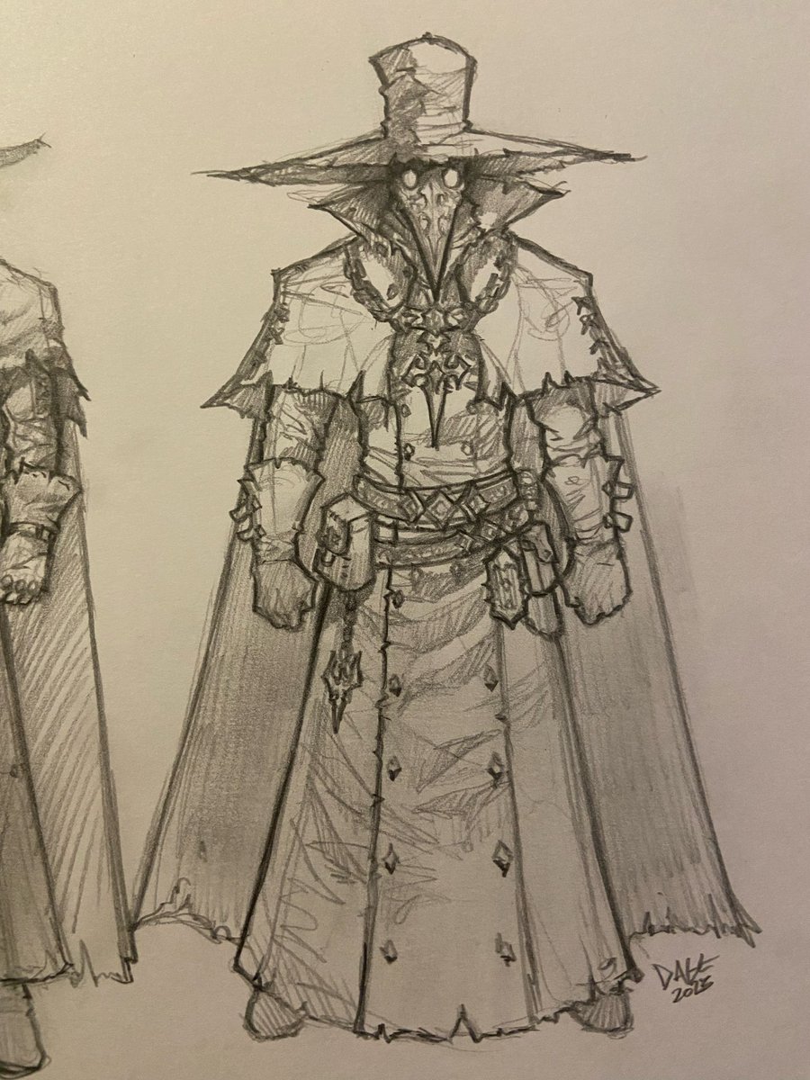 Possible plague doctor set concept for mages. 

#aq3d