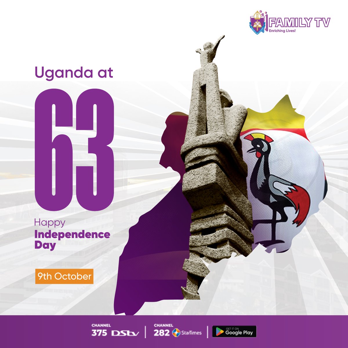 COU Family TV joins Ugandans everywhere to celebrate our shared heritage and pray we continue to build a God-fearing Uganda, united in love and purpose.
Happy 63rd Independence Day, Uganda!
#UgandaAt63 #ForGodAndMyCountry #enrichinglives