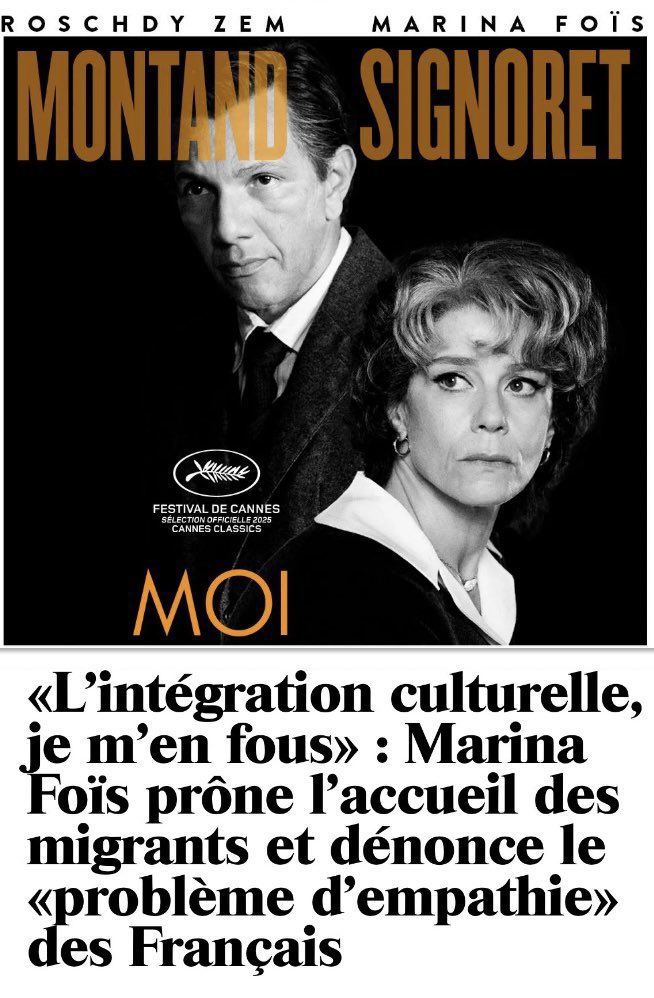 destinationcine's tweet image. 🙏La messe est dite !
Seulement 9 spectateurs en moyenne par séance pour le biopic de Montand/Signoret avec Roschdy Zem et Marina Foïs
Budget : 6M€

À noter 89 spectateurs par séance pour "Sacré Cœur" (soit la meilleure moyenne de l’année !)
Budget : 0,6M€