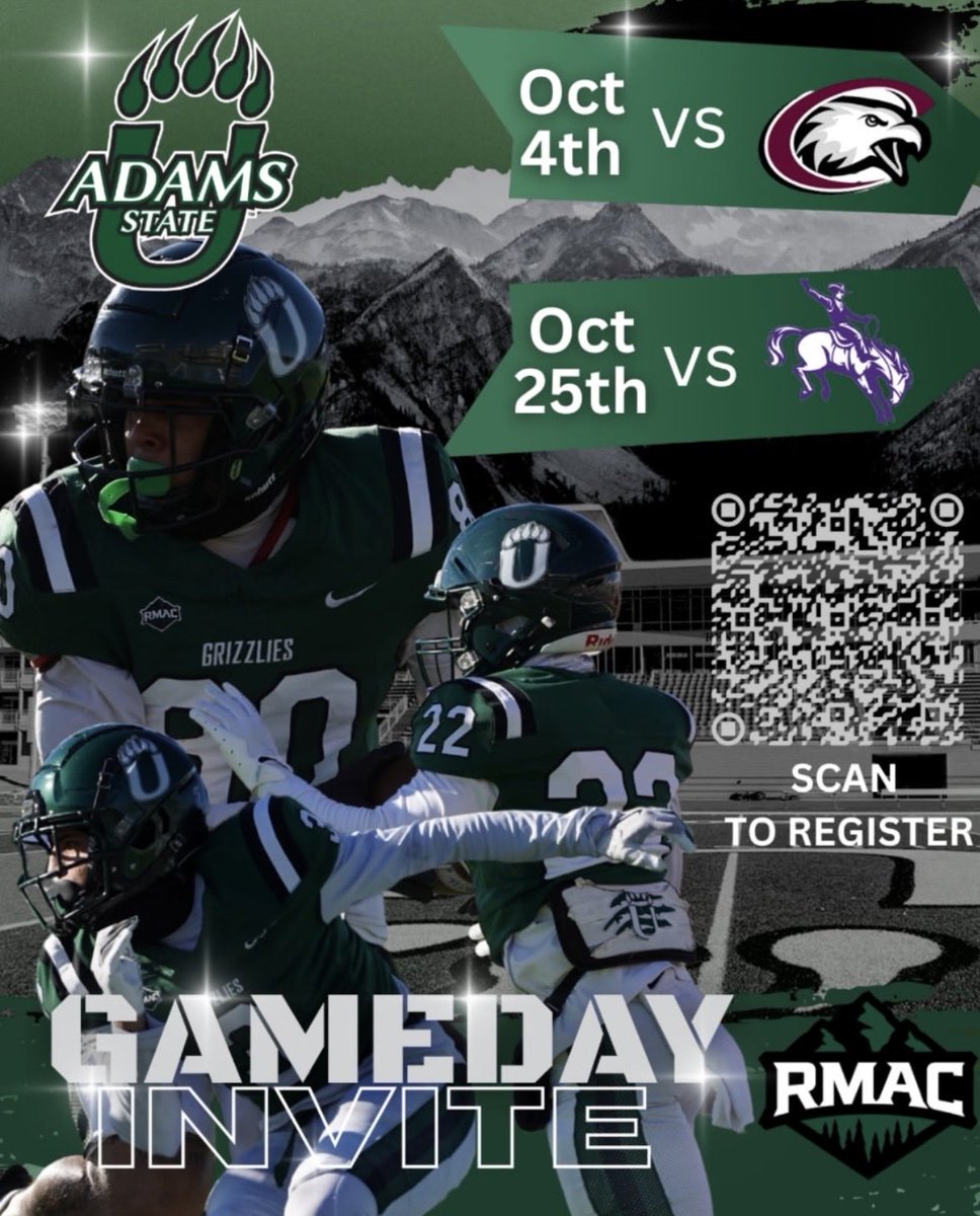 Thank you <a href="/coacholney/">Coach Nic Olney</a> for the game day invite. Exited to make the trip out to Alamosa
<a href="/asugrizzliesfb/">Adams State Football</a> 
<a href="/HIGLEYFOOTBALL/">Higley Football</a> 
<a href="/CoachAbono/">Cecil Abono</a> 
<a href="/COYjuniorB/">Rand Baker</a>