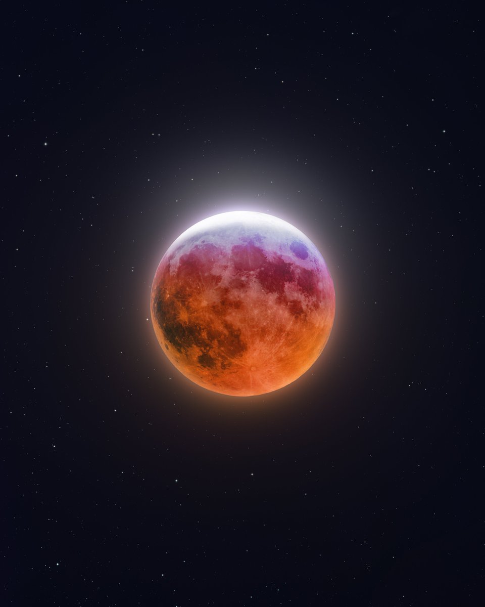 AJamesMcCarthy's tweet image. One of my favorite photos of the year, I captured a total lunar eclipse from my backyard as Earth’s sunsets scattered color across the surface. 

This is the photo I chose for March in my 2026 Cosmic Calendar, as that will be the next time this is visible from North America.
