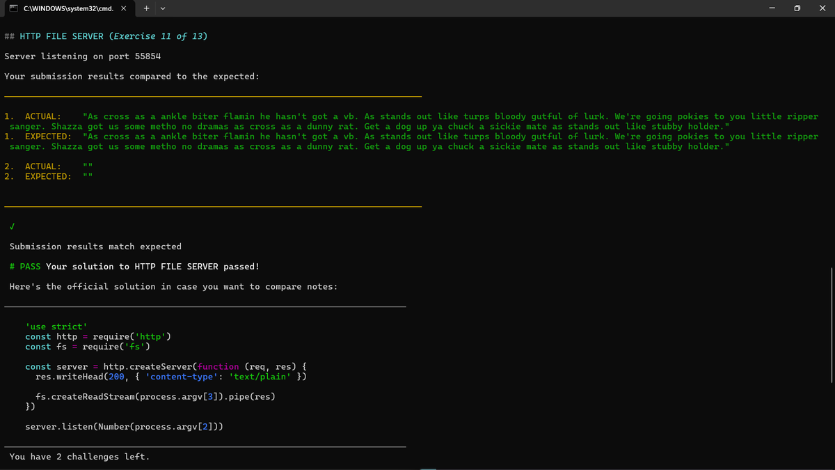 GhimireSiddanta's tweet photo. #LUD11 #LearningUtsav2025 #FestivalOfLearning  

I learned node.js using Nodeschool and Completed all 13/13 exercise. Serving Static Content in the eleventh one,  Handling Dynamic Request Data in the twelfth one and Building a RESTful JSON API in the thirteenth one. https://t.co/jxgNi0Jntr