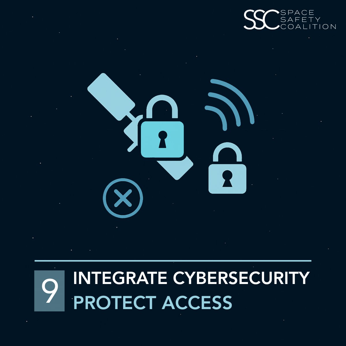 COMSPOC's tweet image. 🛰️ 𝗦𝗦𝗖 𝗕𝗲𝘀𝘁 𝗣𝗿𝗮𝗰𝘁𝗶𝗰𝗲 𝗳𝗼𝗿 𝗦𝘂𝘀𝘁𝗮𝗶𝗻𝗮𝗯𝗶𝗹𝗶𝘁𝘆 𝗼𝗳 𝗦𝗽𝗮𝗰𝗲 𝗢𝗽𝗲𝗿𝗮𝘁𝗶𝗼𝗻𝘀 #𝟵

𝗦𝗽𝗮𝗰𝗲𝗰𝗿𝗮𝗳𝘁 𝘀𝗵𝗼𝘂𝗹𝗱 𝗯𝗲 𝗽𝗿𝗼𝘁𝗲𝗰𝘁𝗲𝗱 𝗮𝗴𝗮𝗶𝗻𝘀𝘁 𝘂𝗻𝗮𝘂𝘁𝗵𝗼𝗿𝗶𝘇𝗲𝗱 𝗮𝗰𝗰𝗲𝘀𝘀 𝘁𝗵𝗿𝗼𝘂𝗴𝗵 𝘀𝘁𝗿𝗼𝗻𝗴 𝗰𝘆𝗯𝗲𝗿𝘀𝗲𝗰𝘂𝗿𝗶𝘁𝘆…