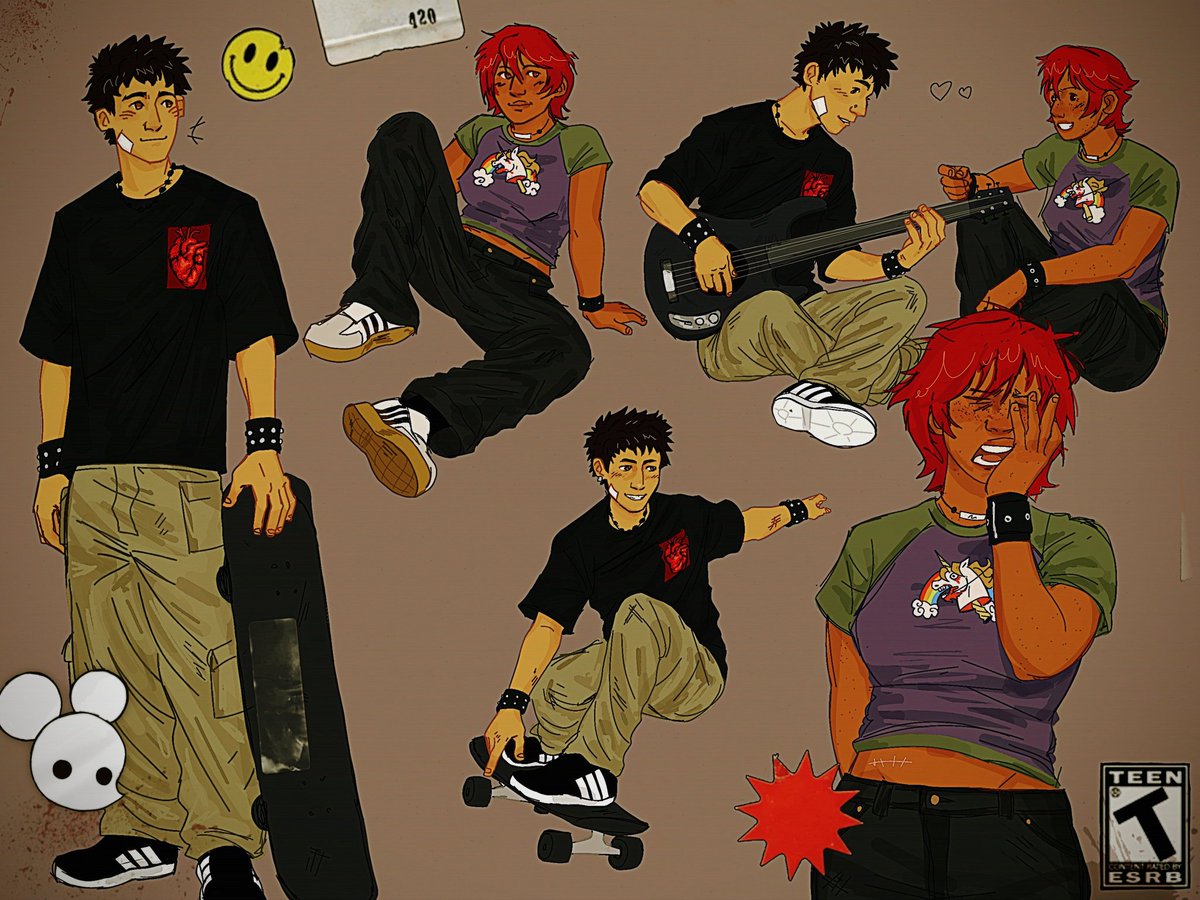 HeyaPoke's tweet image. Drew the new outfits 💣

#IWEYG