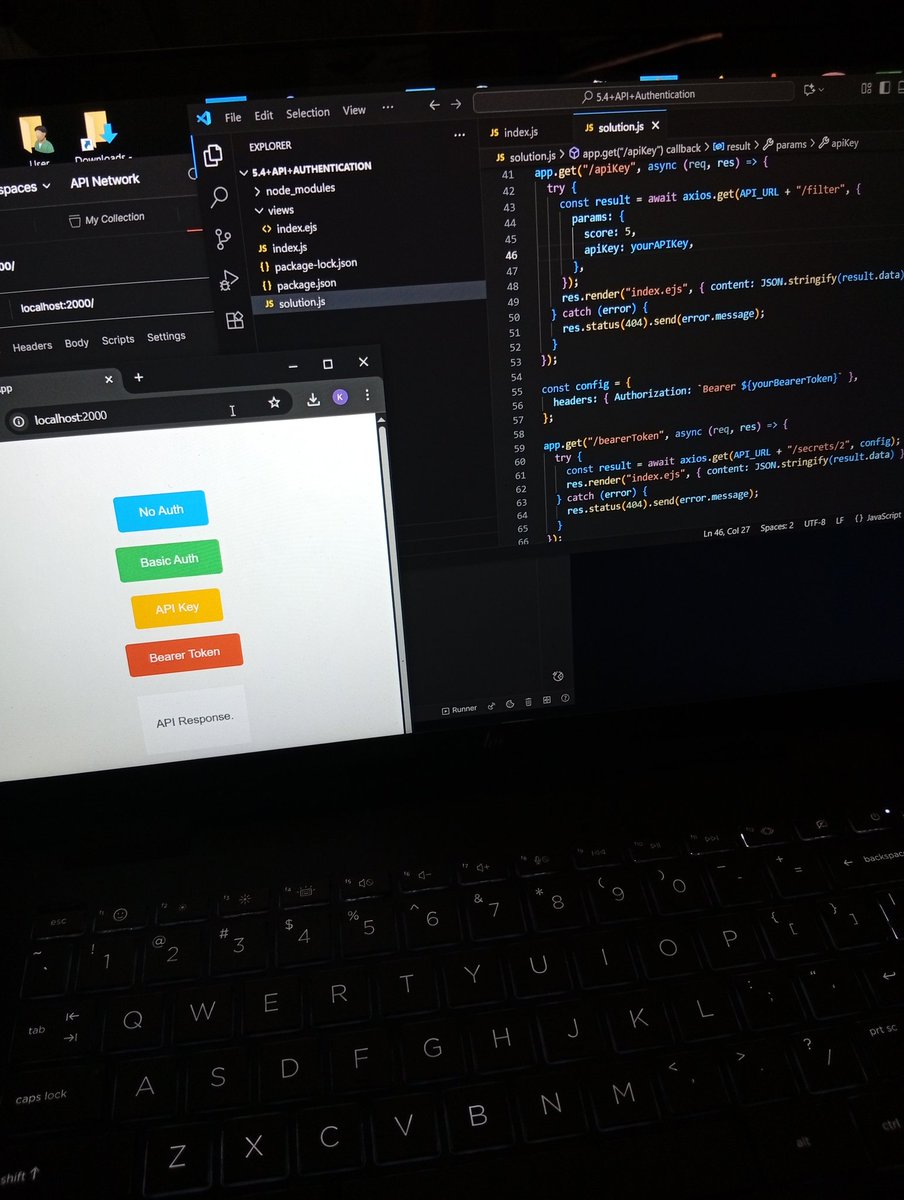 kingsley0x's tweet image. /Day 8✅ of #30daysofconsistency
Still on learning about API's, today, I started a project, which is meant to build my knowledge on basic authentication but I wasn't able to finish it
What matters is that I showed up
Spot my 3weeks consistency streak on udemy😌