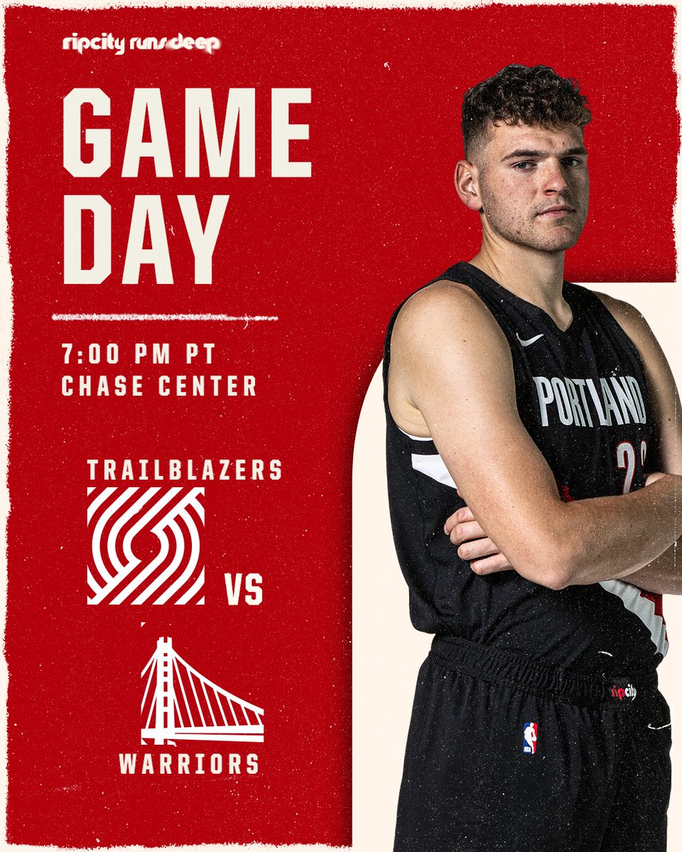 trailblazers's tweet image. BLAZERS BASKETBALL IS BACK!🗣️
🏀 #RipCity at Warriors
🏟️ San Francisco, California
🕔 7:00 P.M. PDT
📺 BlazerVision // KUNP // NBA TV // Rip City Radio 620