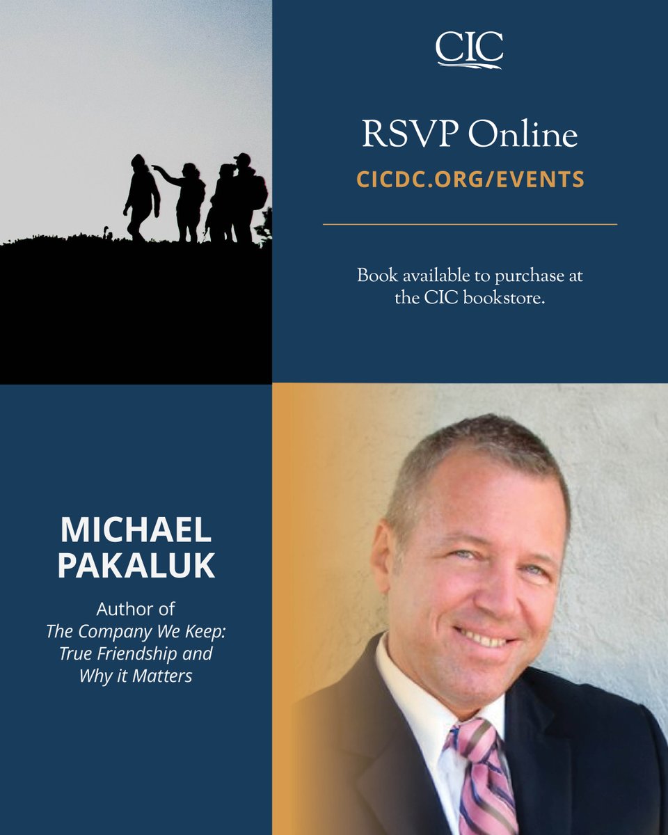 What does it mean to live friendship as a Christian?  Join us Friday, October 10 as philosopher and author Michael Pakaluk explores this and other questions in his new book, "The Company We Keep: True Friendship and Why it Matters." 

RSVP: loom.ly/V2QBHxw