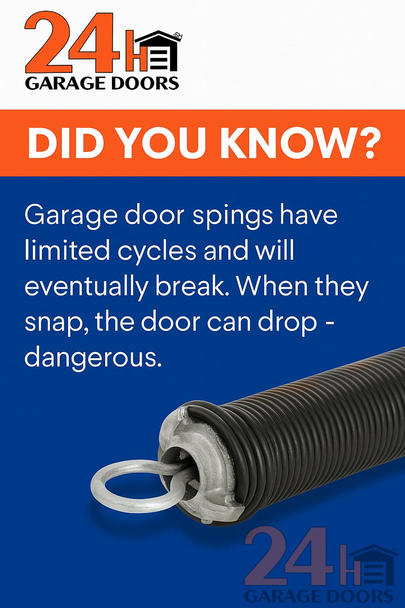 24HGarageDoor's tweet image. Did you know that a broken garage door spring can be a major safety risk? Get expert repair fast! 

📞 Call us: (203) 489-2043
🧡 24H Garage Doors
24hourgaragedoorsct.com/service/garage…

#GarageDoorSpring #SpringRepair #SafetyFirst #EmergencyService #24HGarageDoors
