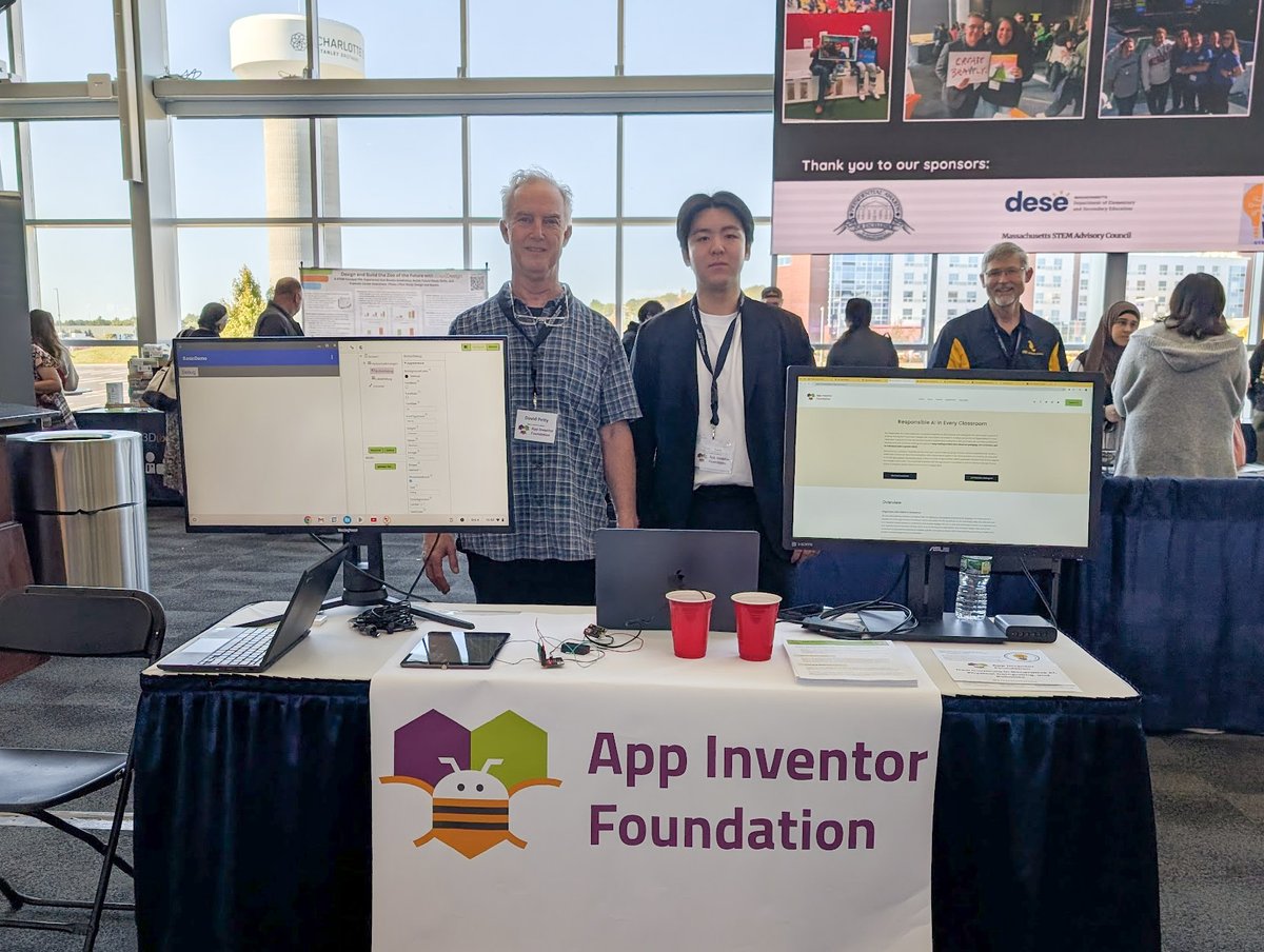 MITAppInventor's tweet image. Thank you to everyone who stopped by our hands-on demo at the Massachusetts Teacher STEM Fair last Saturday! Let’s transform education together through the power of STEM! #STEMStartsNow
💡Explore our new Responsible AI in Every Classroom curriculum: aif.to/responsible-ai