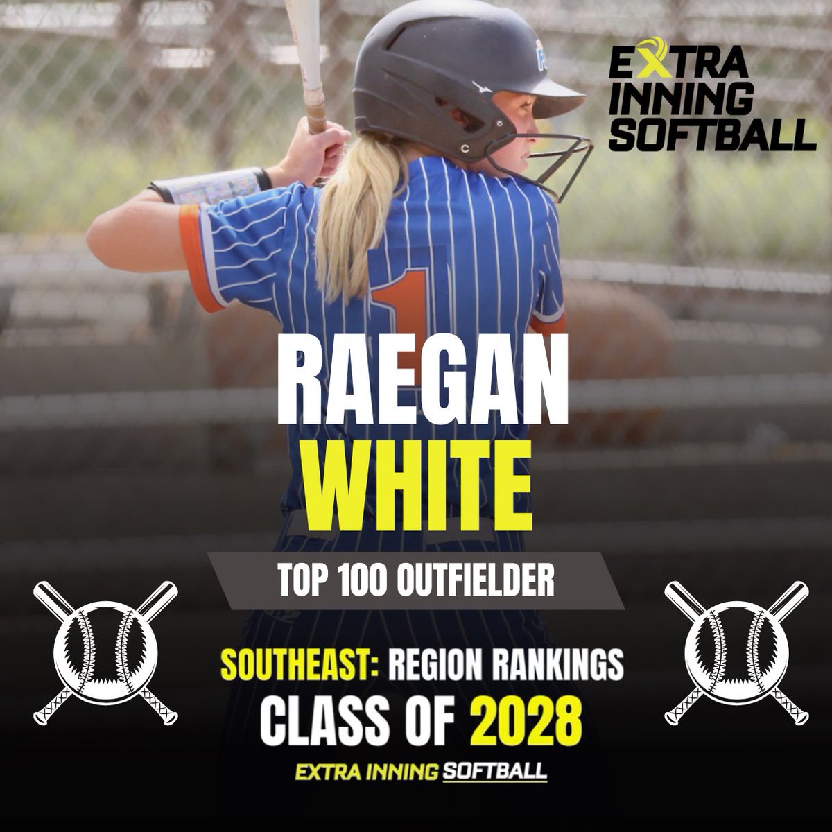 Thank you <a href="/ExtraInningSB/">EXTRA INNING SOFTBALL</a> for listing me as Top 100 Outfielder in the Southeast Region. Congrats to everyone listed! Putting in the work til Fall season starts! <a href="/SoFoNational09/">Southern Force 16U National - Hewitt</a> <a href="/ChadHewitt44/">Chad Hewitt</a> <a href="/TyraPerry13/">Tyra Perry</a> <a href="/la_techSBCoachT/">Taylor Josh</a> <a href="/e_newellcoach/">Eric Newell</a> <a href="/UACoachMurphy/">Patrick Murphy</a> <a href="/hghs_softball/">HGHS Softball</a>