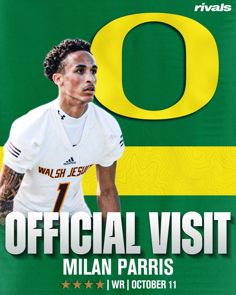 4-star WR Milan Parris will take an official visit to Oregon this weekend for its game against Indiana, <a href="/SWiltfong_/">Steve Wiltfong</a> reports🦆

Parris decommited from Iowa State last night.

Read: on3.com/rivals/news/fo…