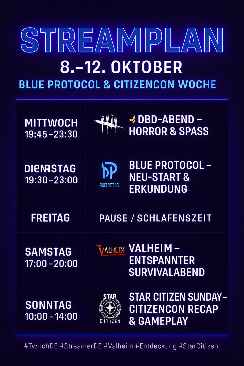 DurchTag's tweet image. #TwitchDE #Streamplan