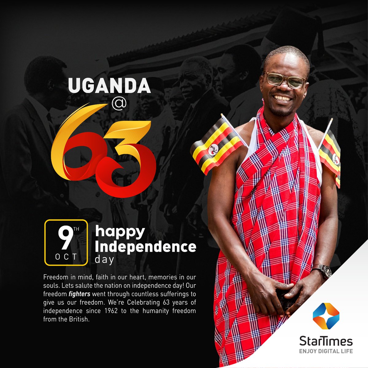 StarTimesUganda's tweet image. We requested our staff to  dress in a touch of African wear as we showcase our rich culture and unity to make the day colorful and full of pride! We were impressed!👏🤝

9th October  | 𝐇a𝐩p𝐲  𝐈n𝐝e𝐩e𝐧d𝐞n𝐜e  D𝐚y  U𝐠a𝐧d𝐚 🇺🇬

#StarTimesUg #StarTimes #HappyIndependenceDay