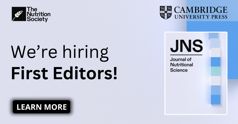 NS_Publications's tweet photo. 🔍 Journal of Nutritional Science is seeking new Editorial Board members

🤔 Is this you?

✨ Find out more by clicking on the image

@NutritionSoc #JNS